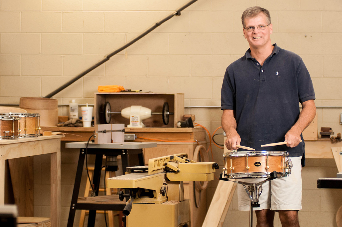 Bruce Hagwood, custom handmade drums maker and craftsman
